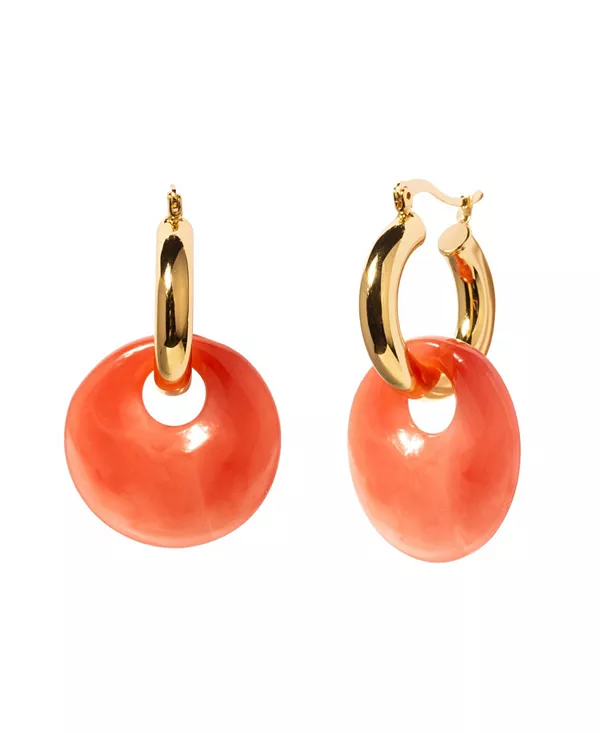 

Женские массивные серьги-кольца с подвесками в виде пончика Little Sky Stone, sienna