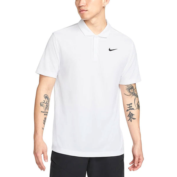 Футболка men's small logo solid color short sleeve white polo shirt Nike, мультиколор — фото 2