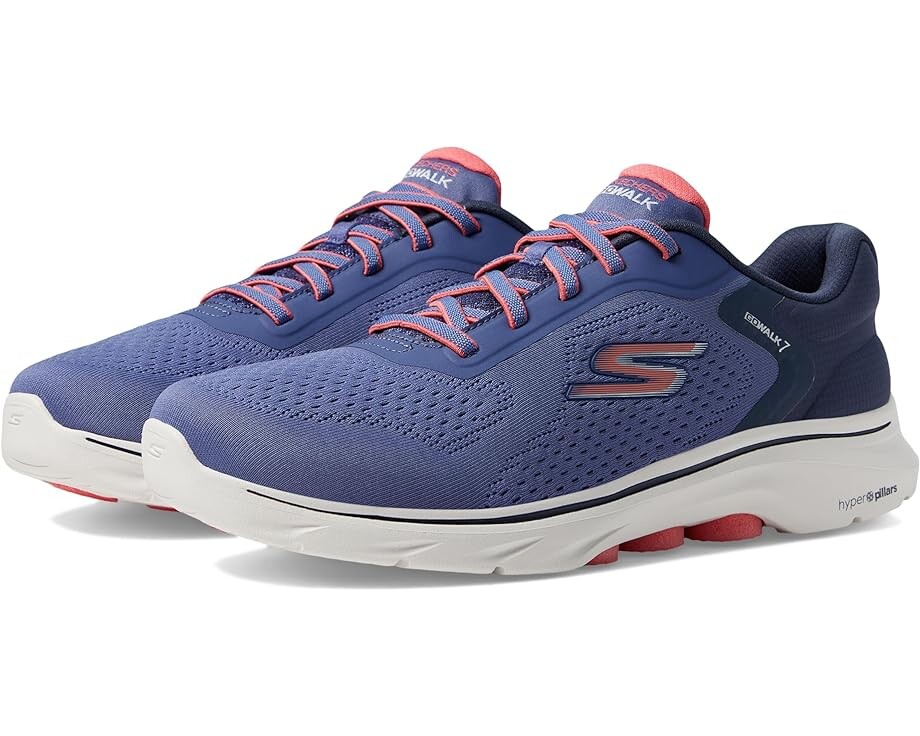 

Кроссовки SKECHERS Performance Go Walk 7 - Cosmic Waves, цвет Navy/Coral