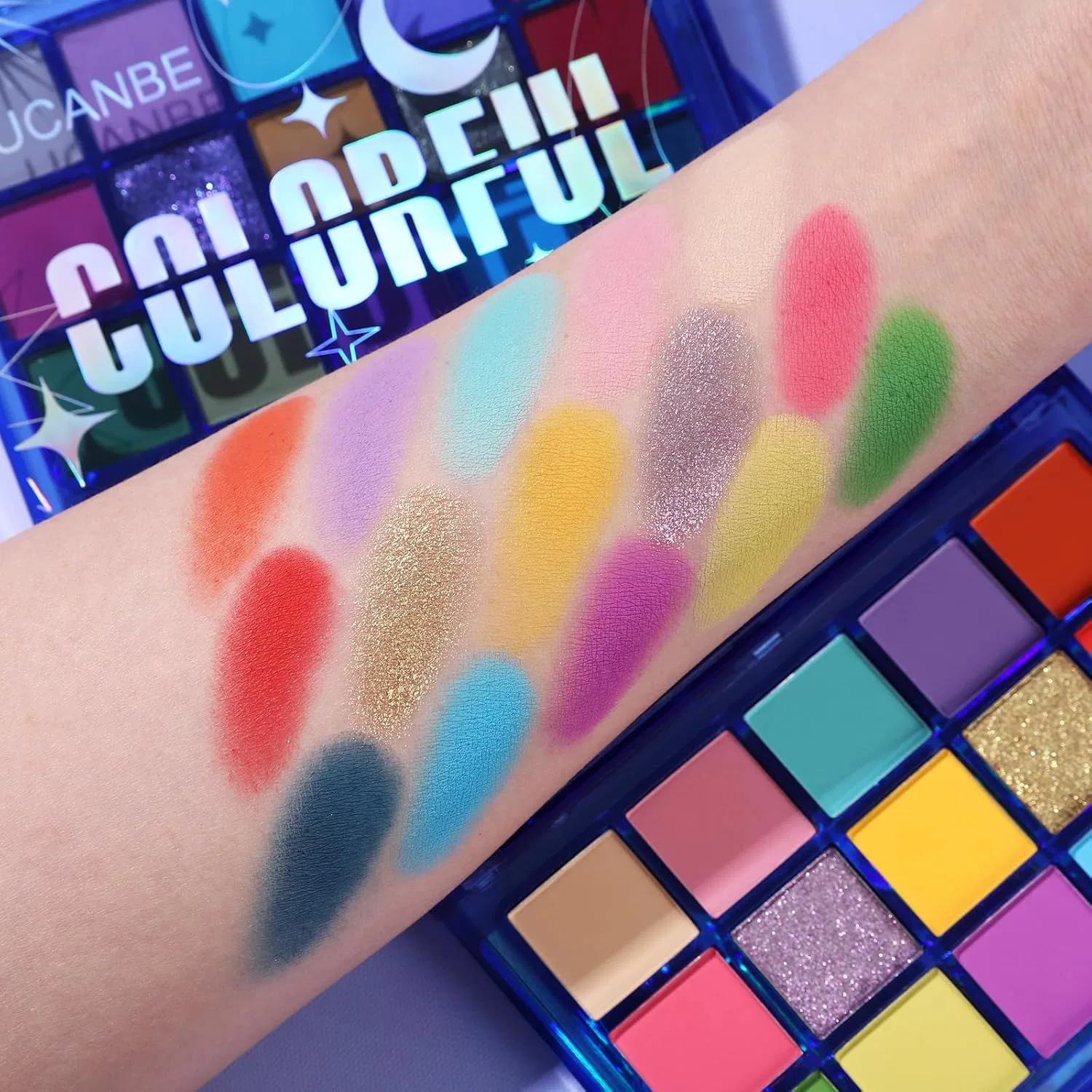 Палетка теней для век UCANBE, 15 цветов, матовые и шиммерные Ucanbe, Colourful — фото 3