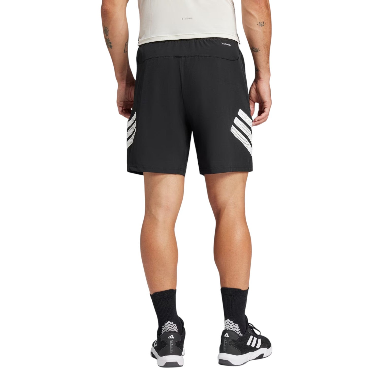 Шорты Adidas Icon Three Stripes Shorts 'Black White' — фото 3