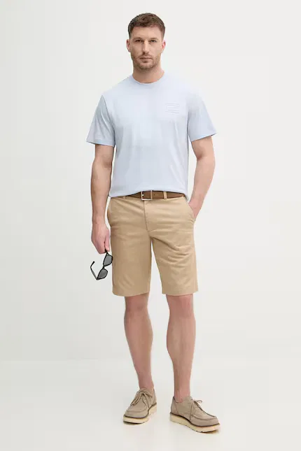 Футболка Lacoste мужская, хлопковая, синий — фото 2