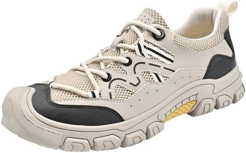 

Мужские легкие кроссовки Clolinde больших размеров и для высокого роста с сеткой - дышащие, на шнуровке, нескользящие повседневные туфли с дизайном для комфортной циркуляции воздуха, Sand