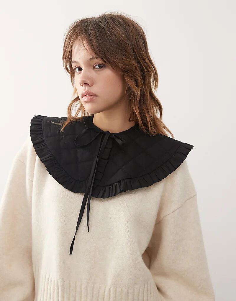 

Стеганый воротник Reclaimed Vintage черного цвета