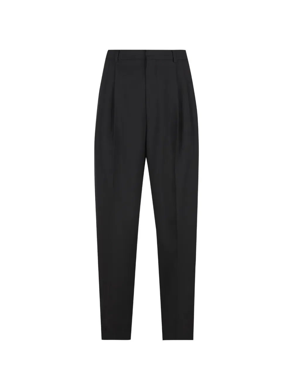 Узкие шерстяные брюки Saint Laurent, черный