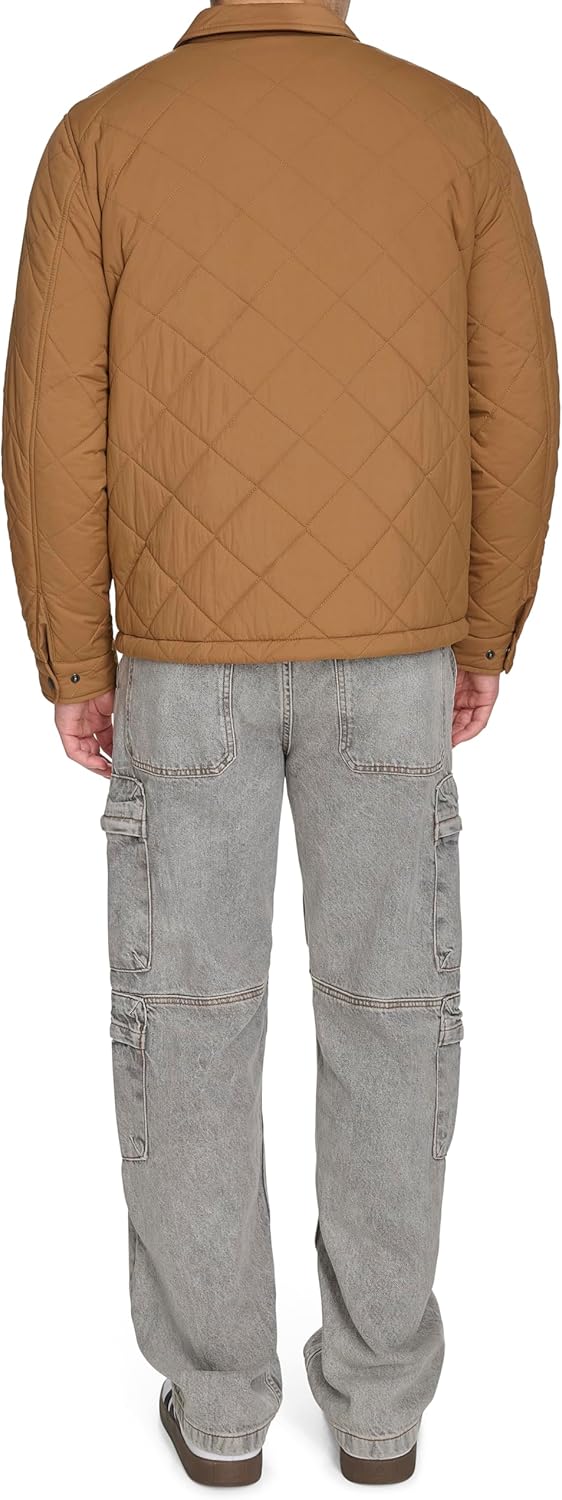 Мужская куртка Levi's с ромбовидной стежкой и отложным воротником, Worker Brown — фото 4