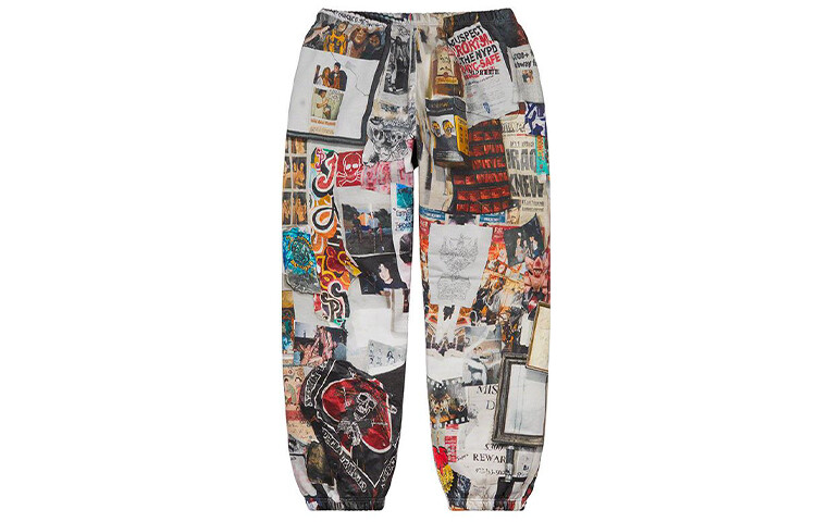Трикотажные спортивные штаны унисекс многоцветные Supreme, цвет Multicolor — фото 2