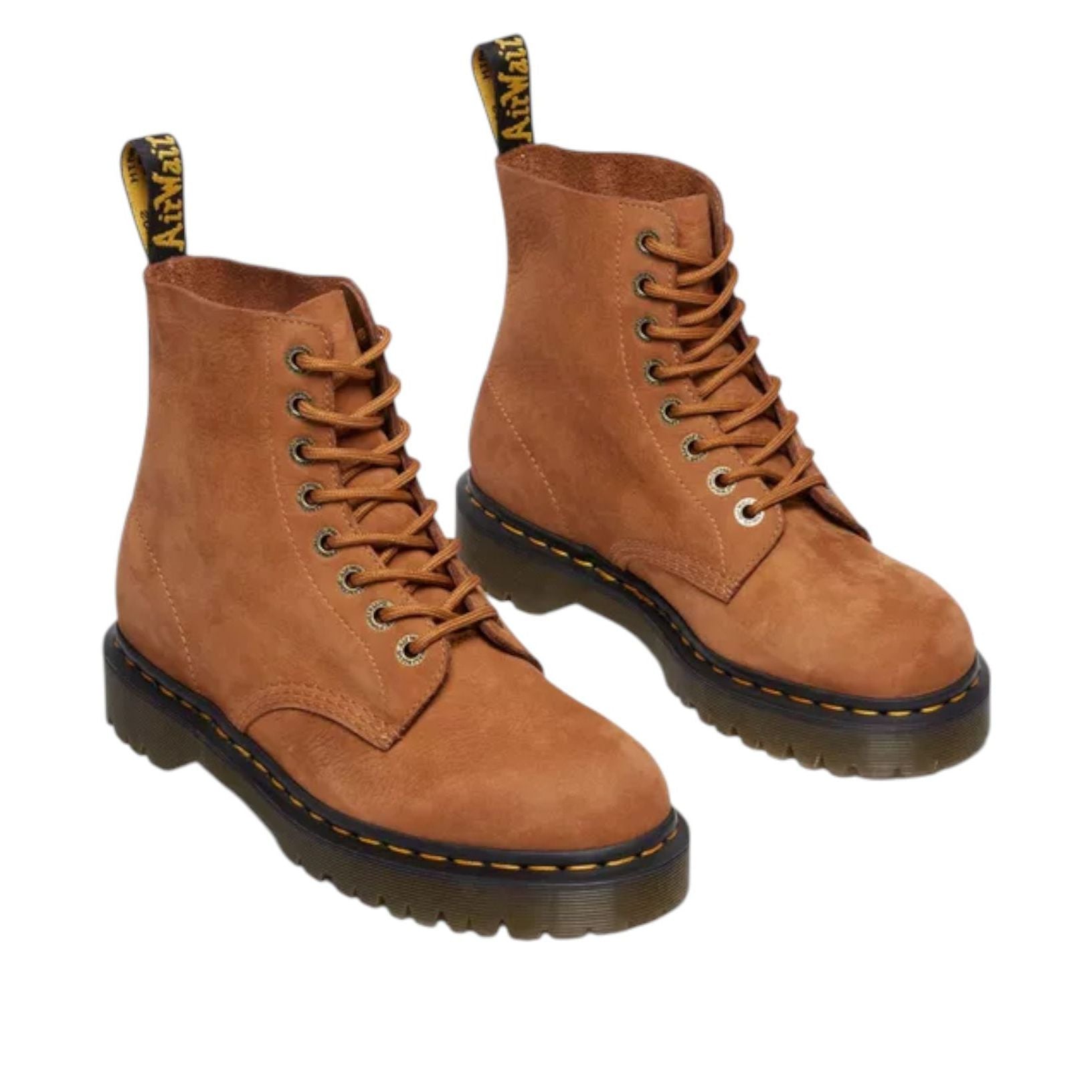 Ботинки Dr. Martens 1460 Pascal Bex из мягкой нубуковой кожи на шнуровке, цвет «Пустынный коричневый» — фото 2