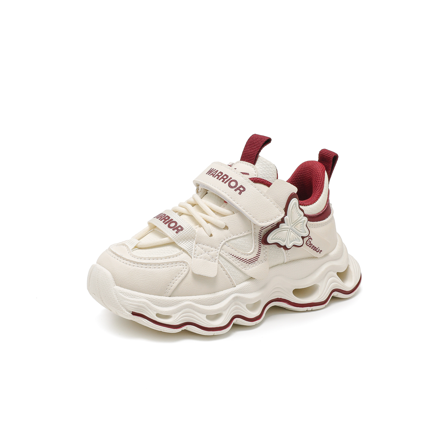 Детские повседневные низкие кроссовки Slip Resistant Cushioning Abrasion Resistant WARRIOR, серебро серый/фиолетовый — фото 4