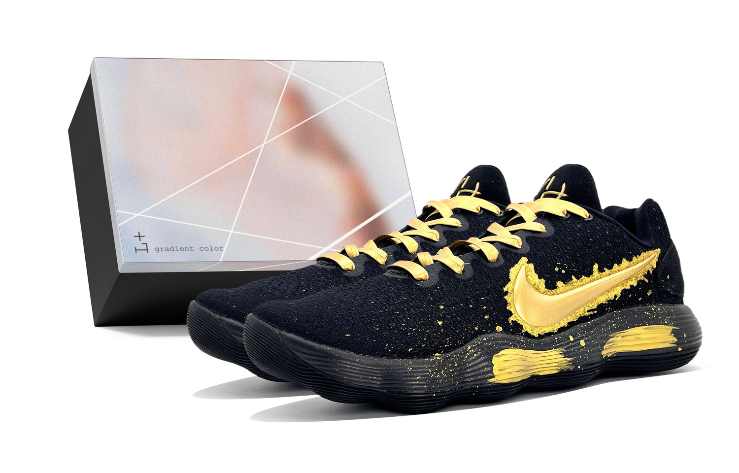 

Nike Гиперданк 2017 устойчивые к истиранию низкие баскетбольные кроссовки унисекс черные черные коробка, цвет Black (Box)