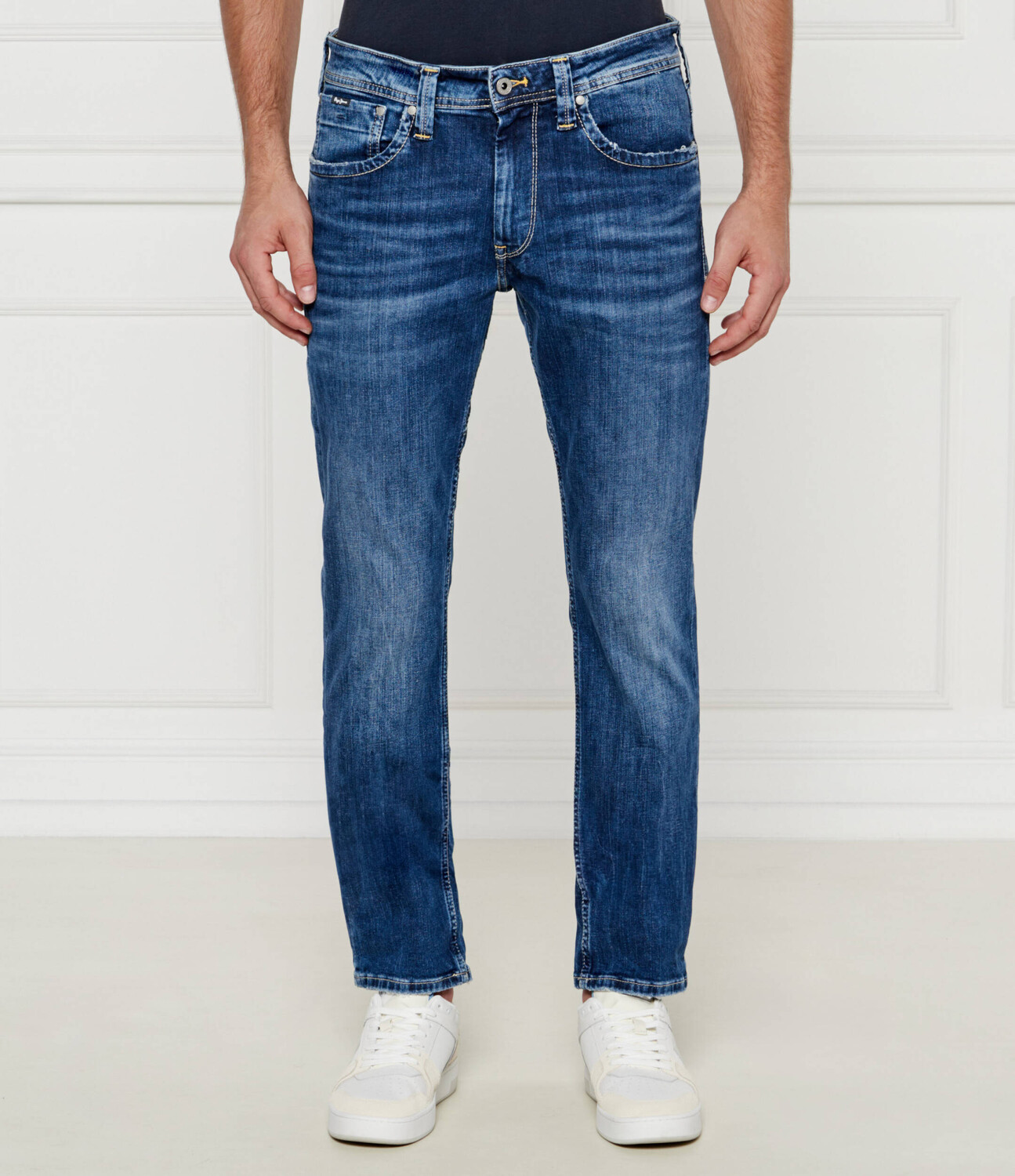 

Джинсы Pepe Jeans London cash regular fit mid waist, темно-синий