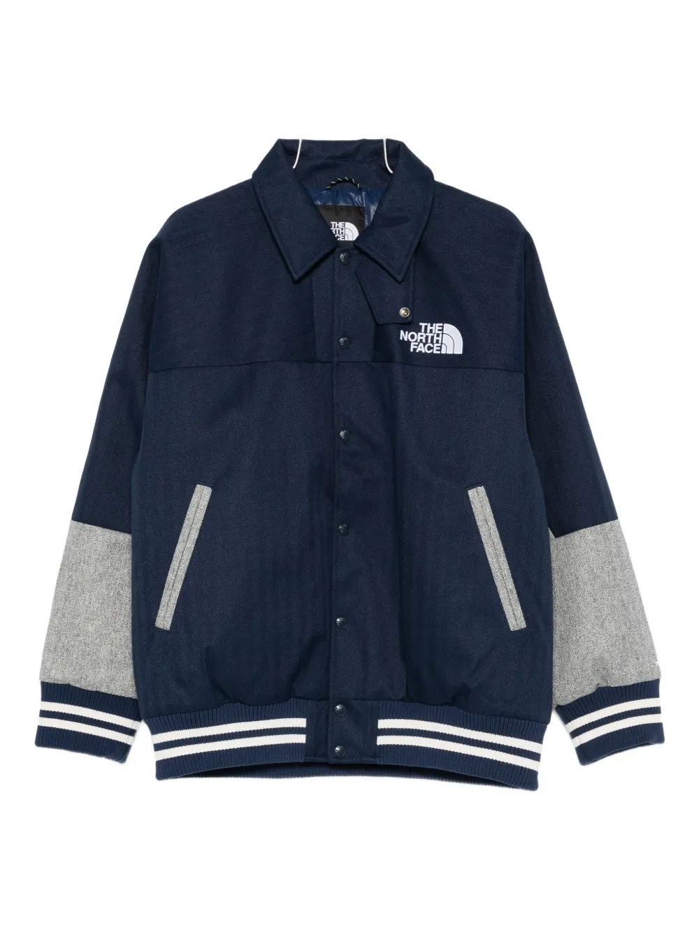 

Бомбер с контрастными вставками The North Face, синий