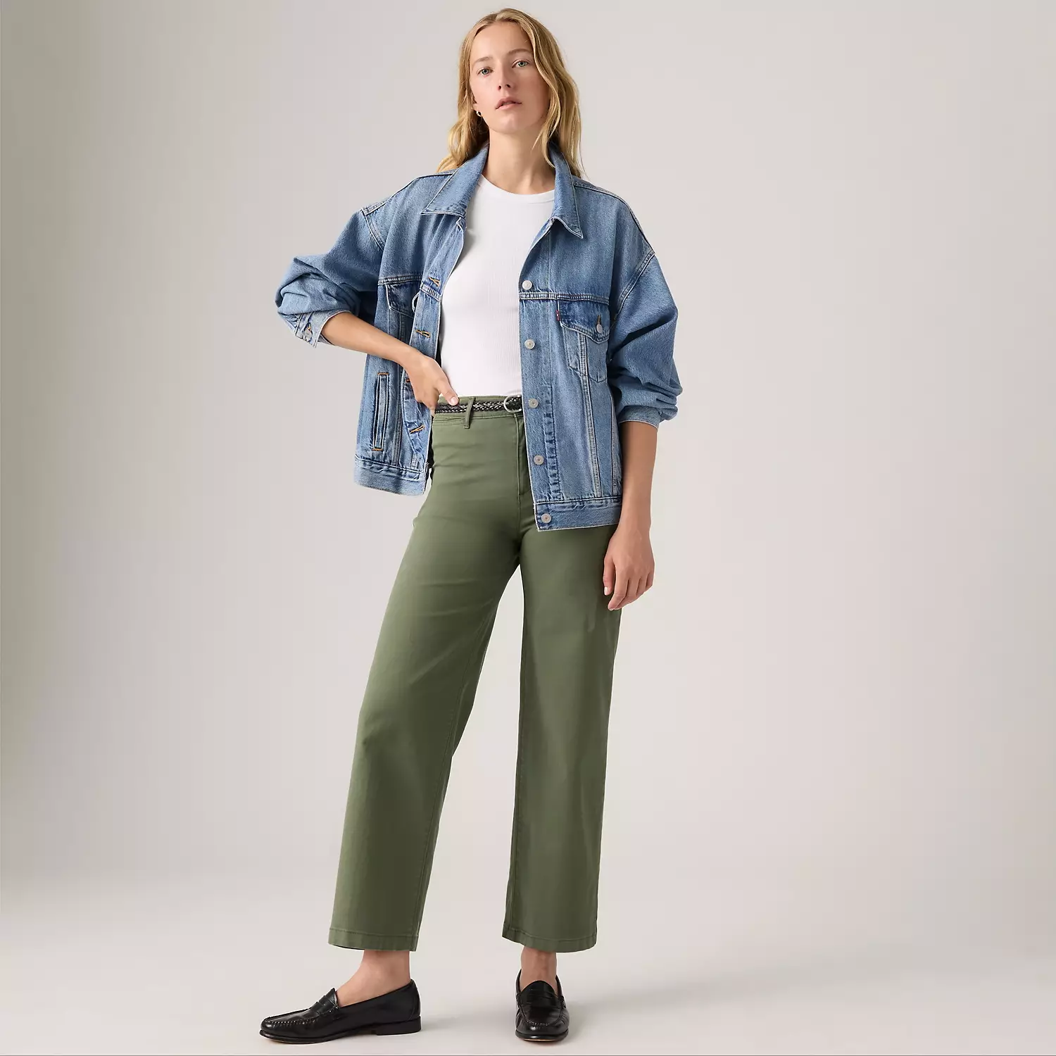 

Винтажные женские брюки чинос Levi's, зеленый