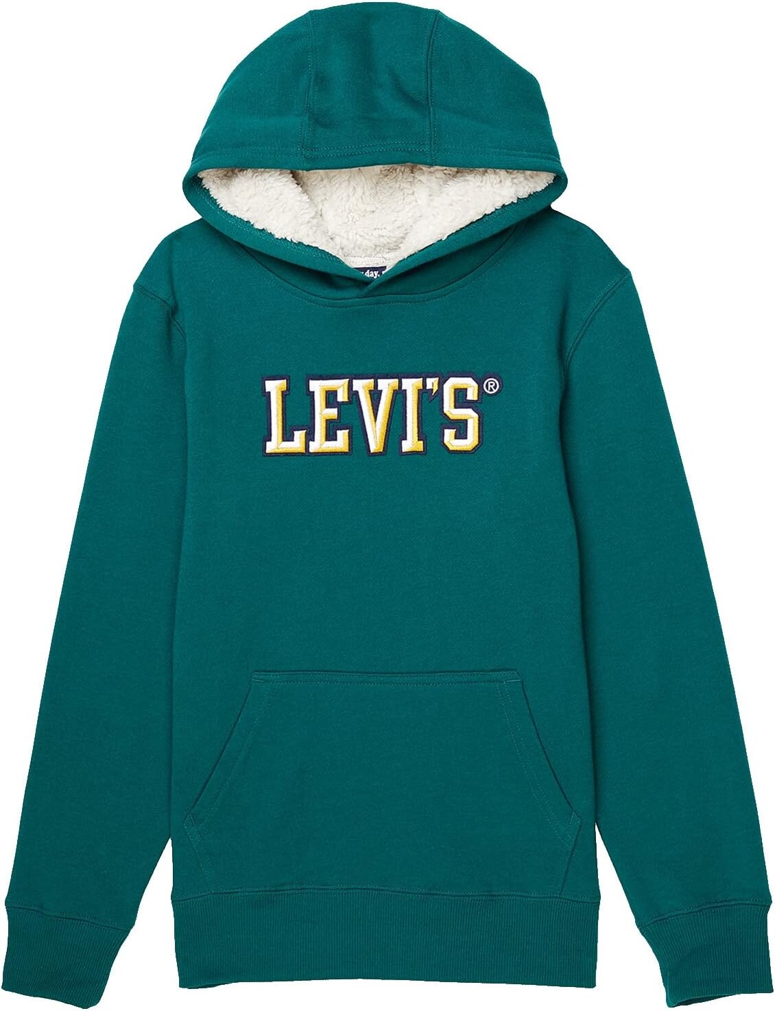 

Худи Levi'S Sherpa Lined Pullover Hoodie, цвет Forest Biome