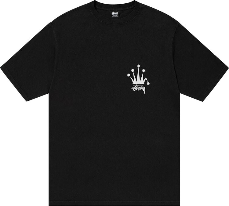 

Футболка Stussy Regal Crown Pigment Dyed 'Black', черный