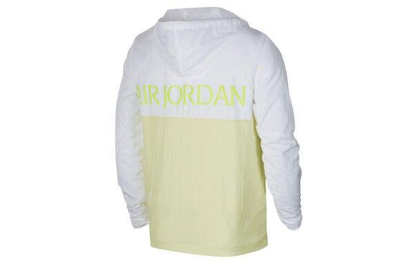 Куртка Air Jordan Alphabet Printing Basketball Sports Hooded Jacket White Yellow, белый — фото 2