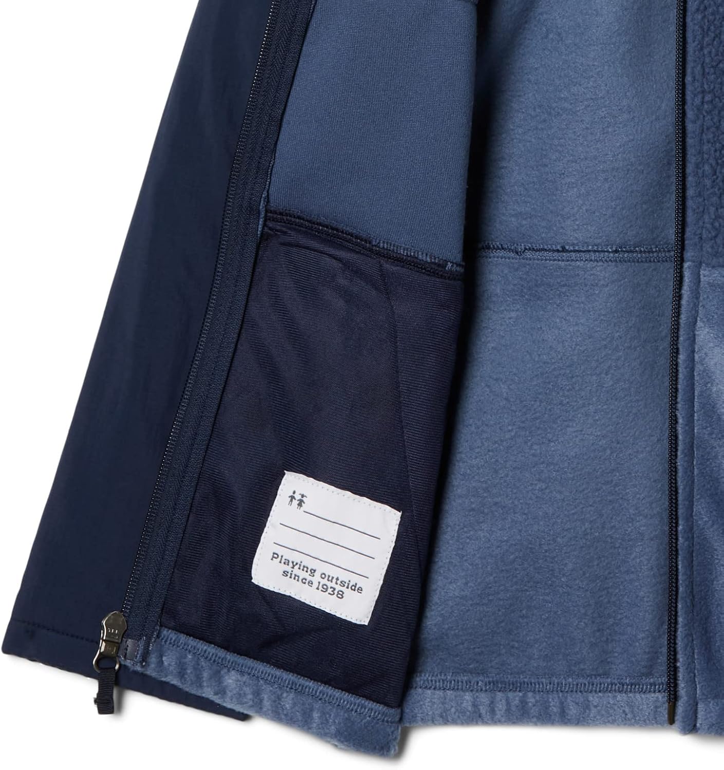 Флисовая кофта Columbia Youth Boys Steens Mountain Novelty с капюшоном, Dark Mountain, Dark Mountain, Coll Navy — фото 3