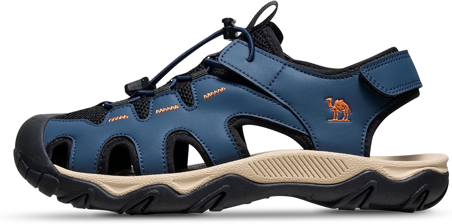 

Мужские походные сандалии CAMEL CROWN противоскользящие, спортивные водные туфли с поддержкой свода, с закрытым носком, летние сандалии для кемпинга, пляжа и активного отдыха на улице, темно-синий