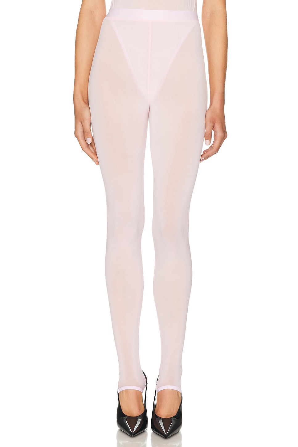 

Полупрозрачные леггинсы со стременами Wardrobe.Nyc, Blush