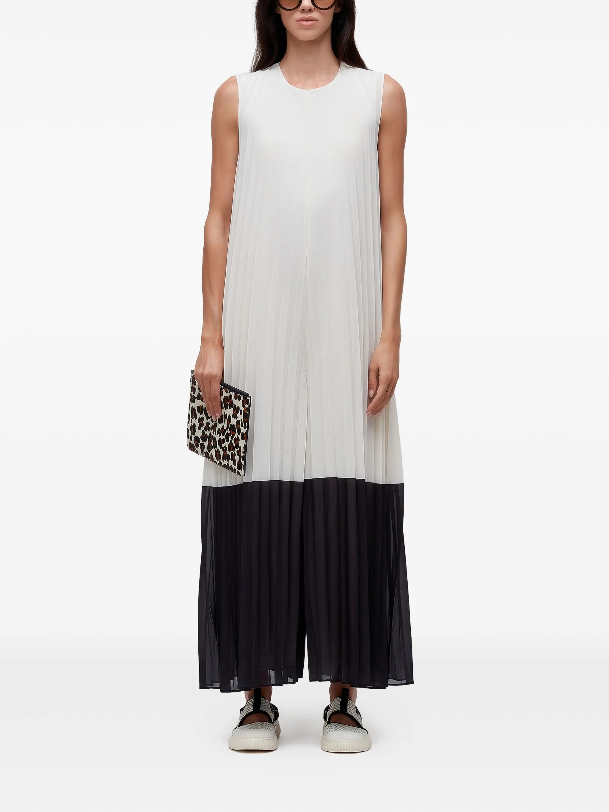 

Плиссированный комбинезон без рукавов Osklen, белый