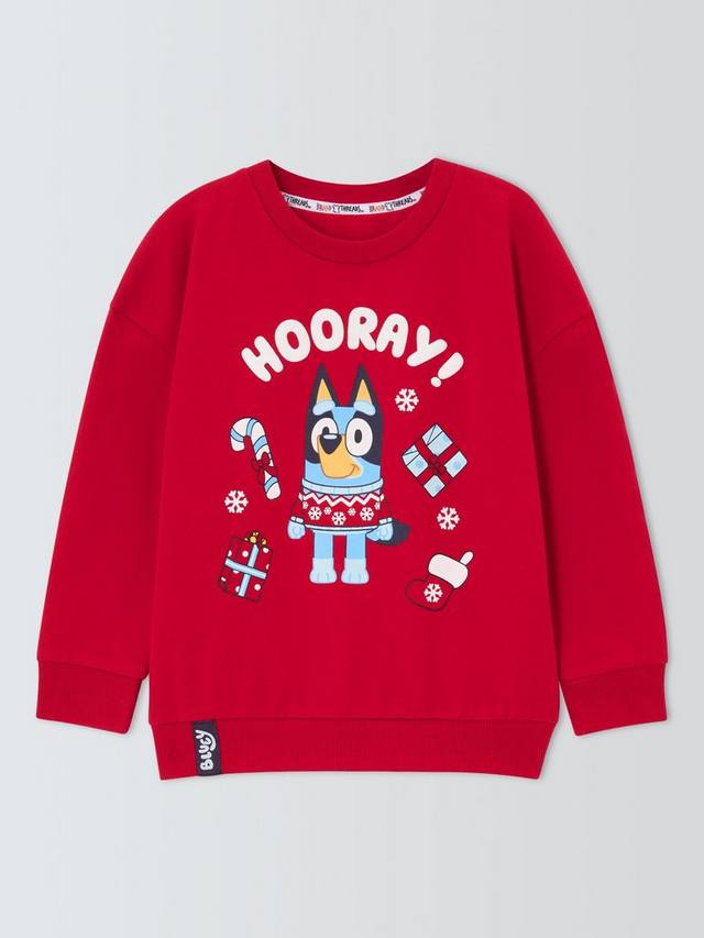 

Детский рождественский свитшот из хлопковой смеси Brand Threads Bluey, Red