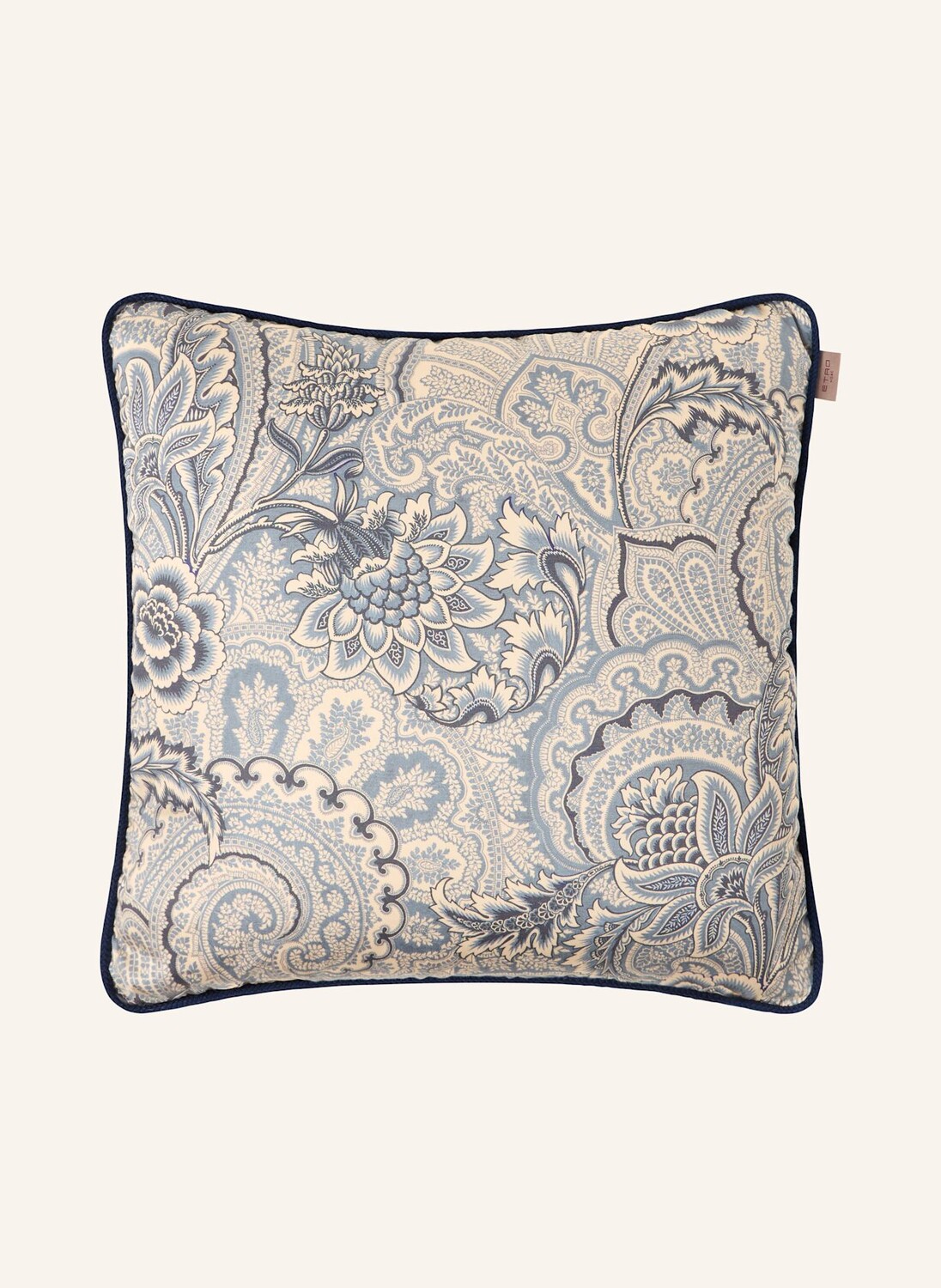 

Атласная декоративная подушка 45 х 45 см. Etro Home, синий
