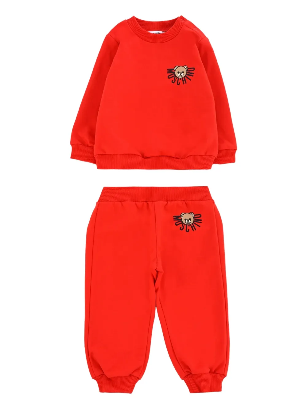 

Спортивный костюм с принтом Teddy Bear Moschino Kids, красный