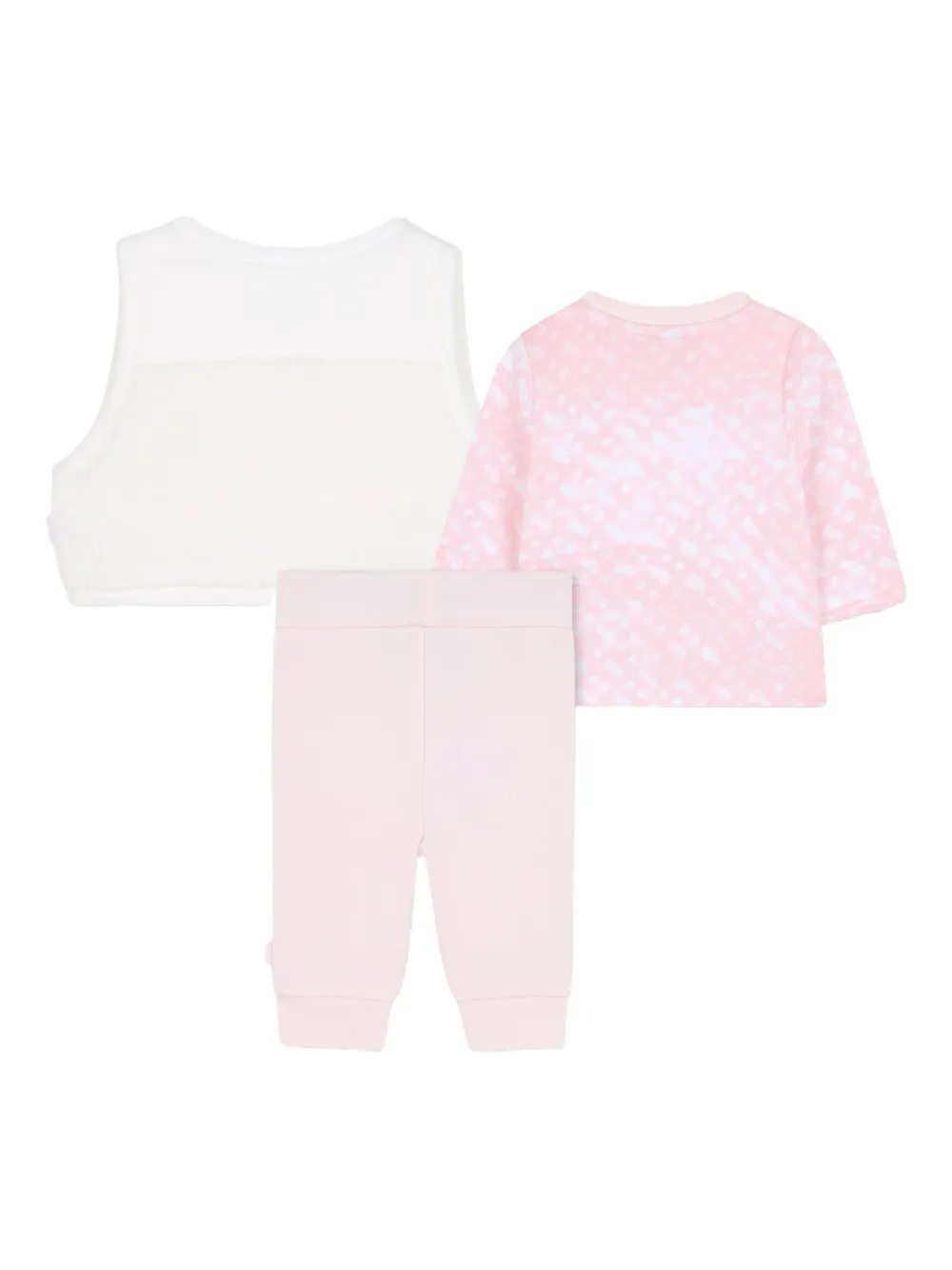 Комплект из топа и джоггеров с принтом BOSS Kidswear, розовый — фото 2