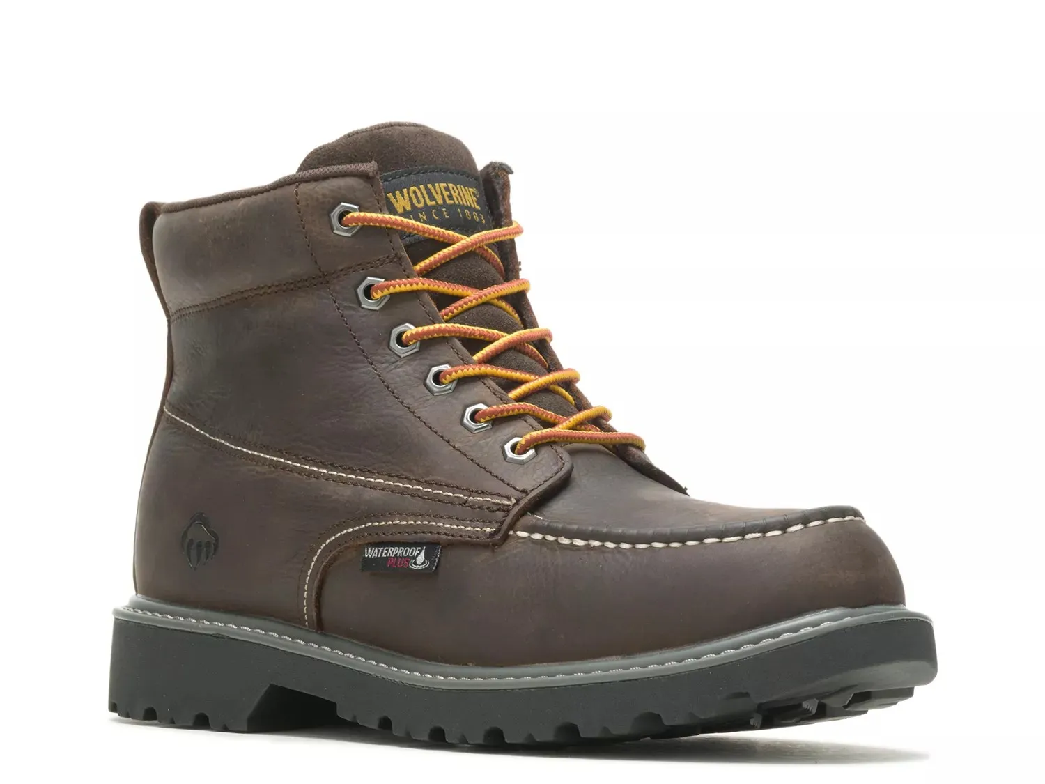 

Ботинки Wolverine Floorhand Moc Soft Toe Work Boot — мужские, темно-коричневые