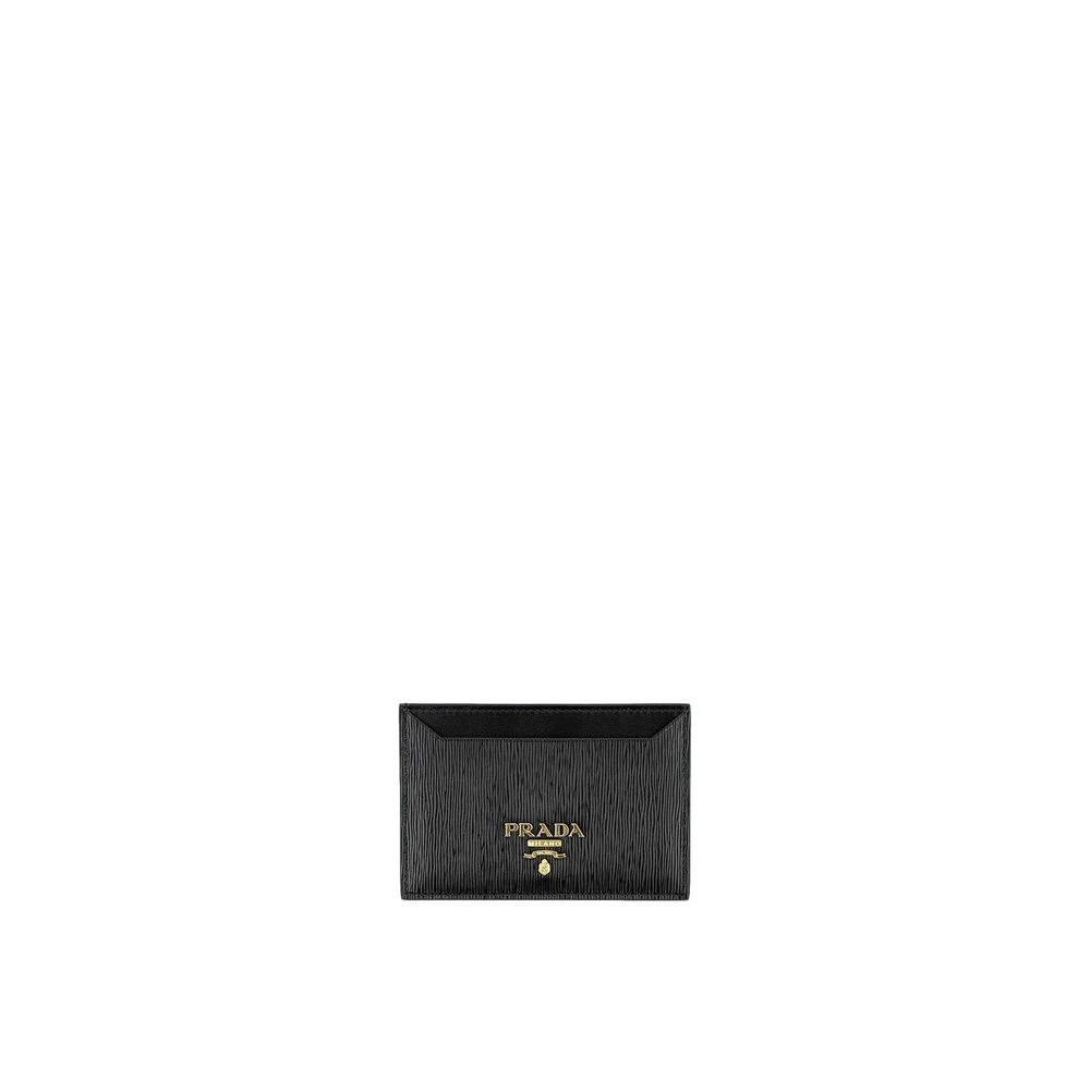 

Кожаный кошелек с логотипом Prada, черный