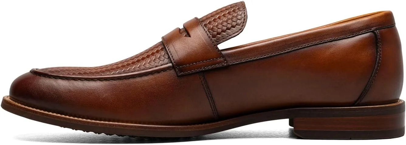 Мужские лоферы Florsheim Rucci Weave Moc Toe Penny Loafer без шнурков, коньячный — фото 4