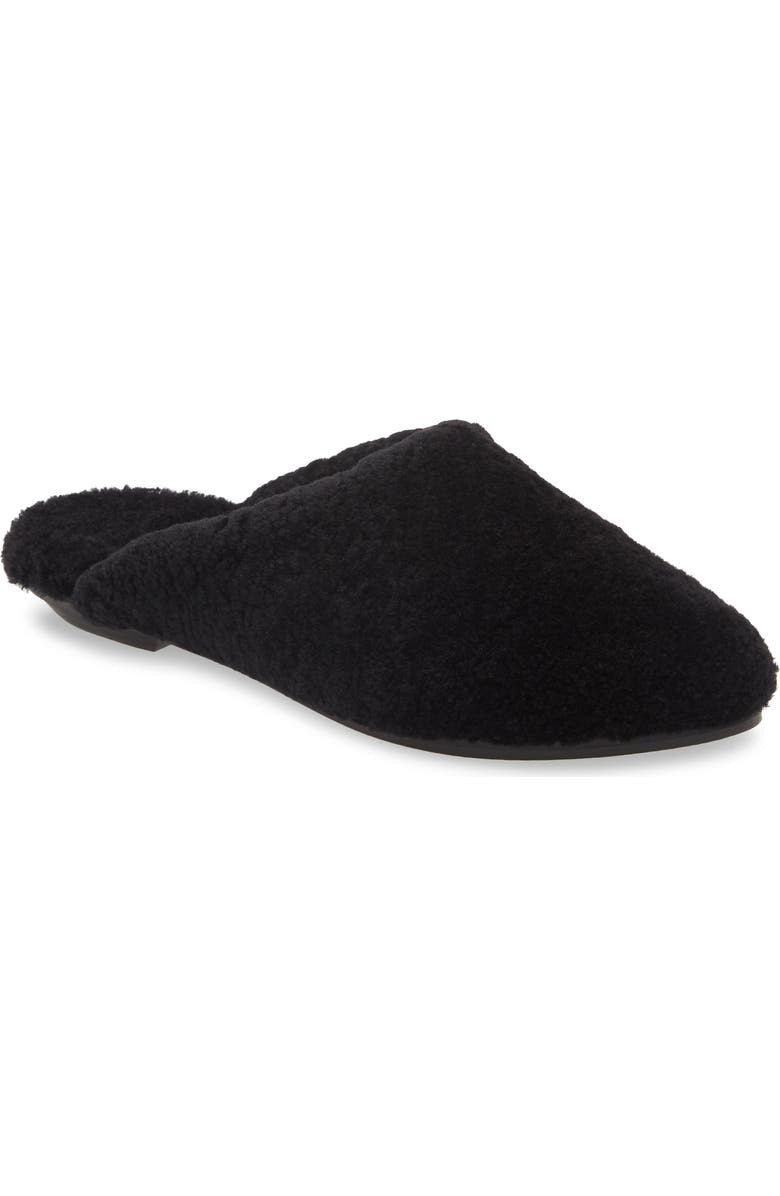 Eileen Fisher Блог 3 Женские тапочки черные мутоновые мюли