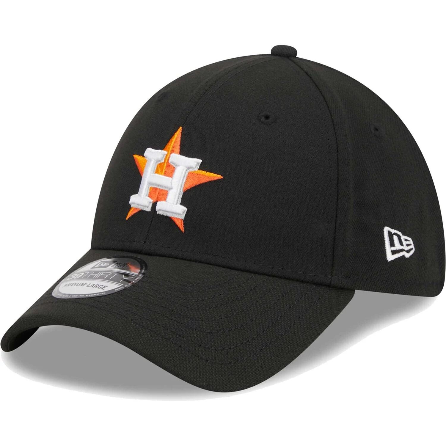 

Мужская кепка New Era Black Houston Astros Logo 39THIRTY Flex Hat