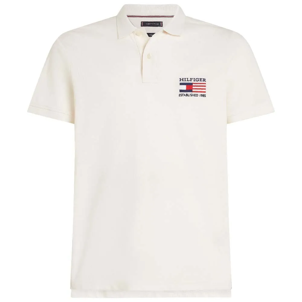 

Поло с коротким рукавом Tommy Hilfiger Flag Regular Fit, белый