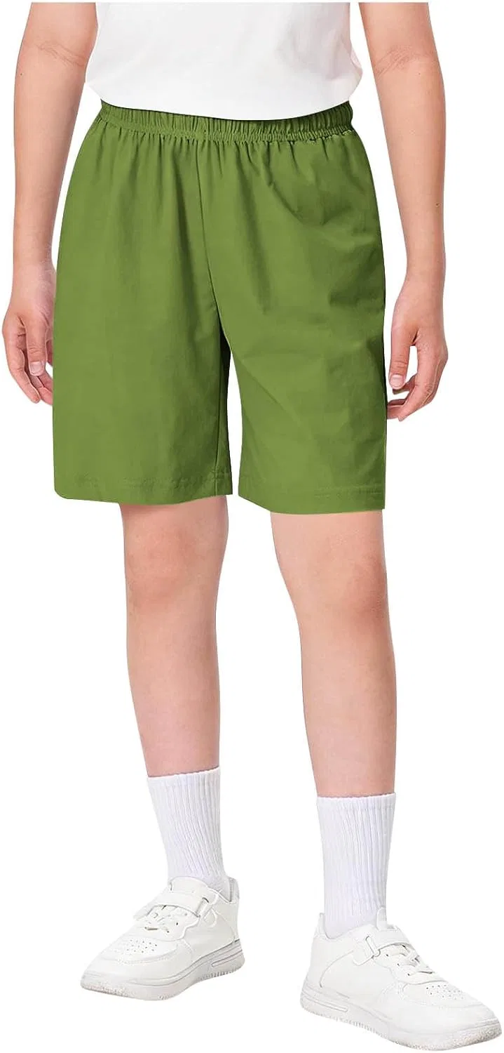 Шорты спортивные для мальчиков Cotton с карманами, Green