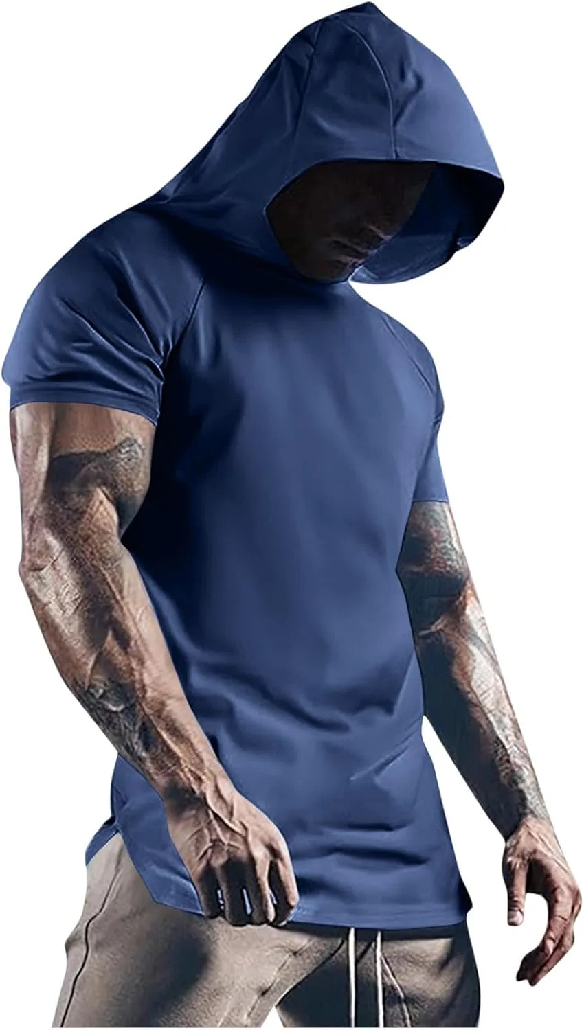 

Тонкая сетчатая худи с капюшоном для мужчин, лето-осень, короткий рукав, лодочка