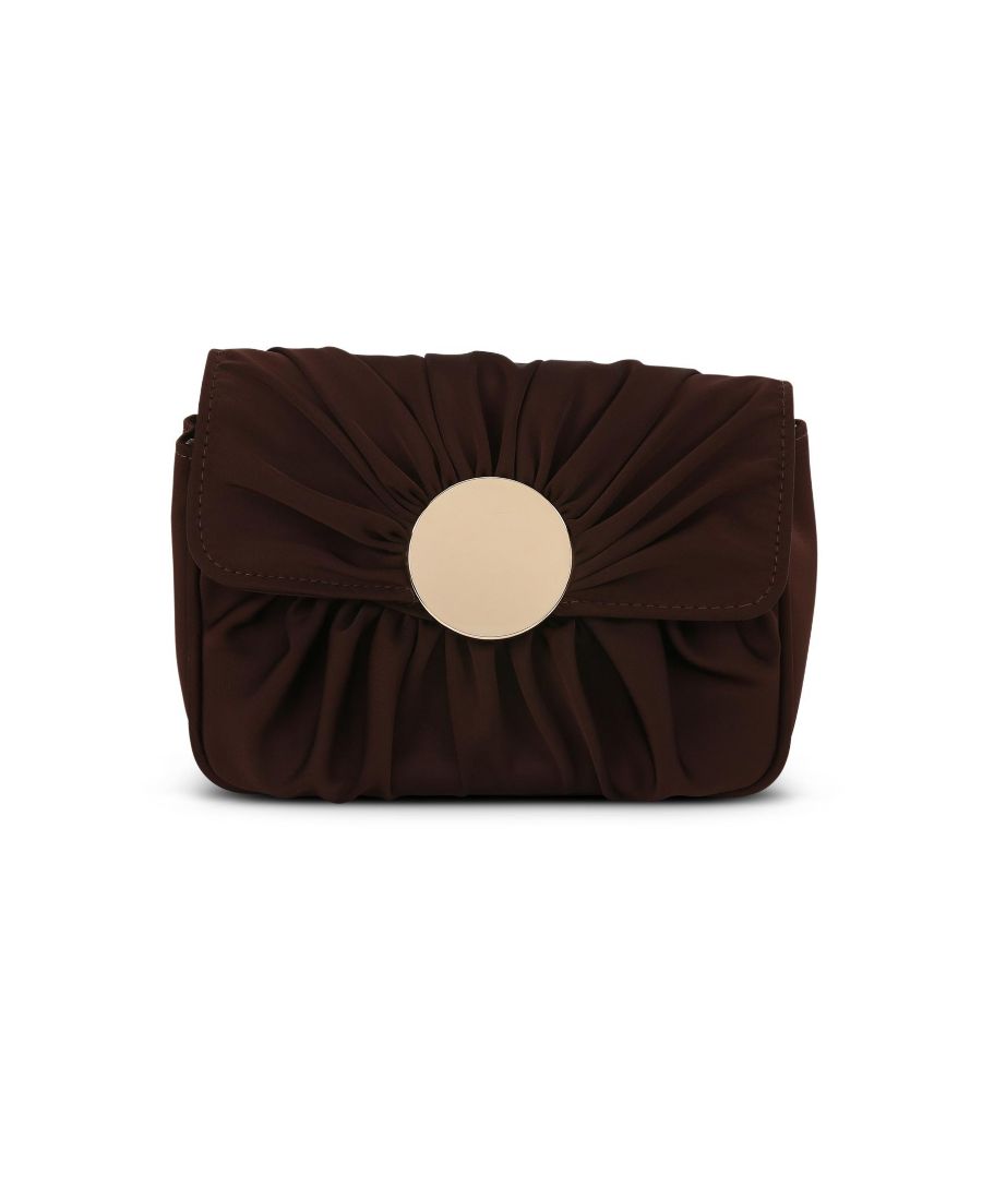 

Женская мини-сумка через плечо Romie с плиссировкой Jewel Badgley Mischka, Brown