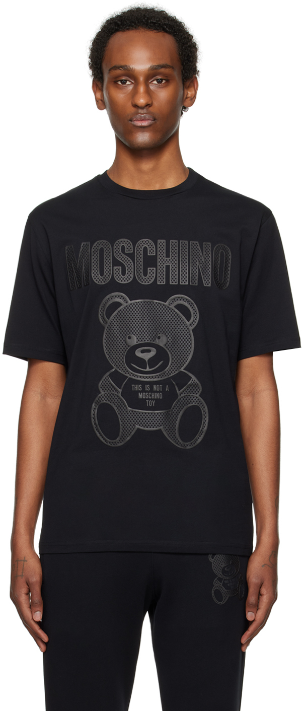 

Футболка с сеткой Тедди Moschino, черный