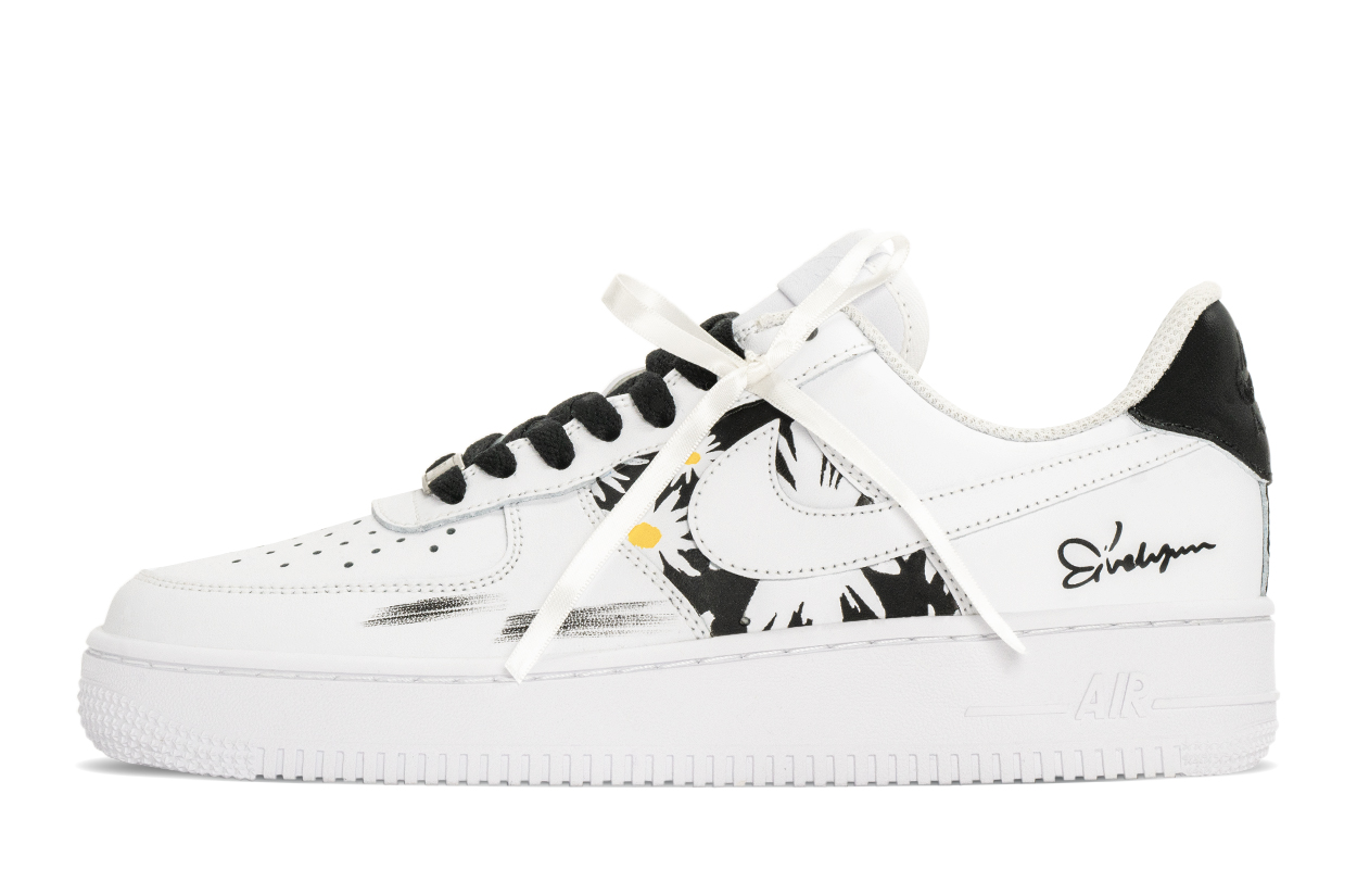 

Nike Кроссовки Air Force 1 White Chrysanthemum с низким верхом, противоскользящие, для детей и подростков