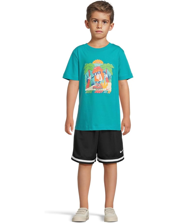 Шорты Nike Kids DNA 5" Basketball Shorts, черный/белый — фото 4