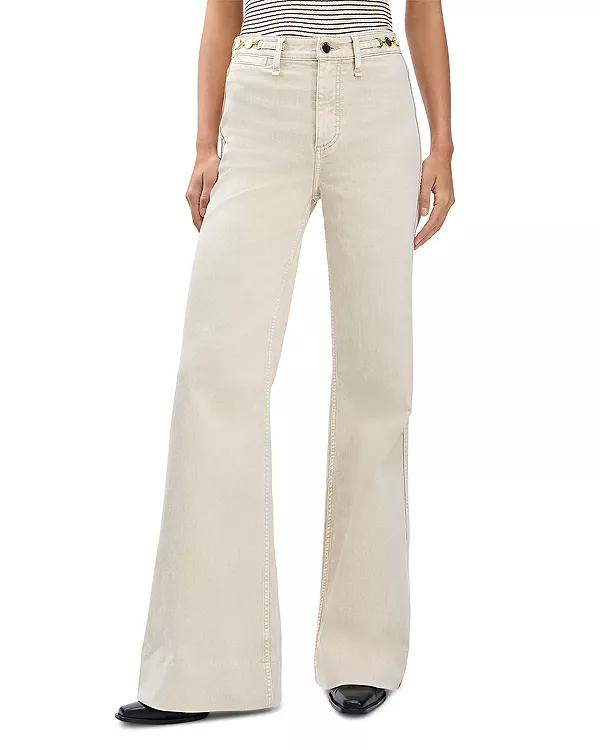 

Джинсы Skylar с высокой посадкой, цвет «песочный камень» Rag & Bone, белый