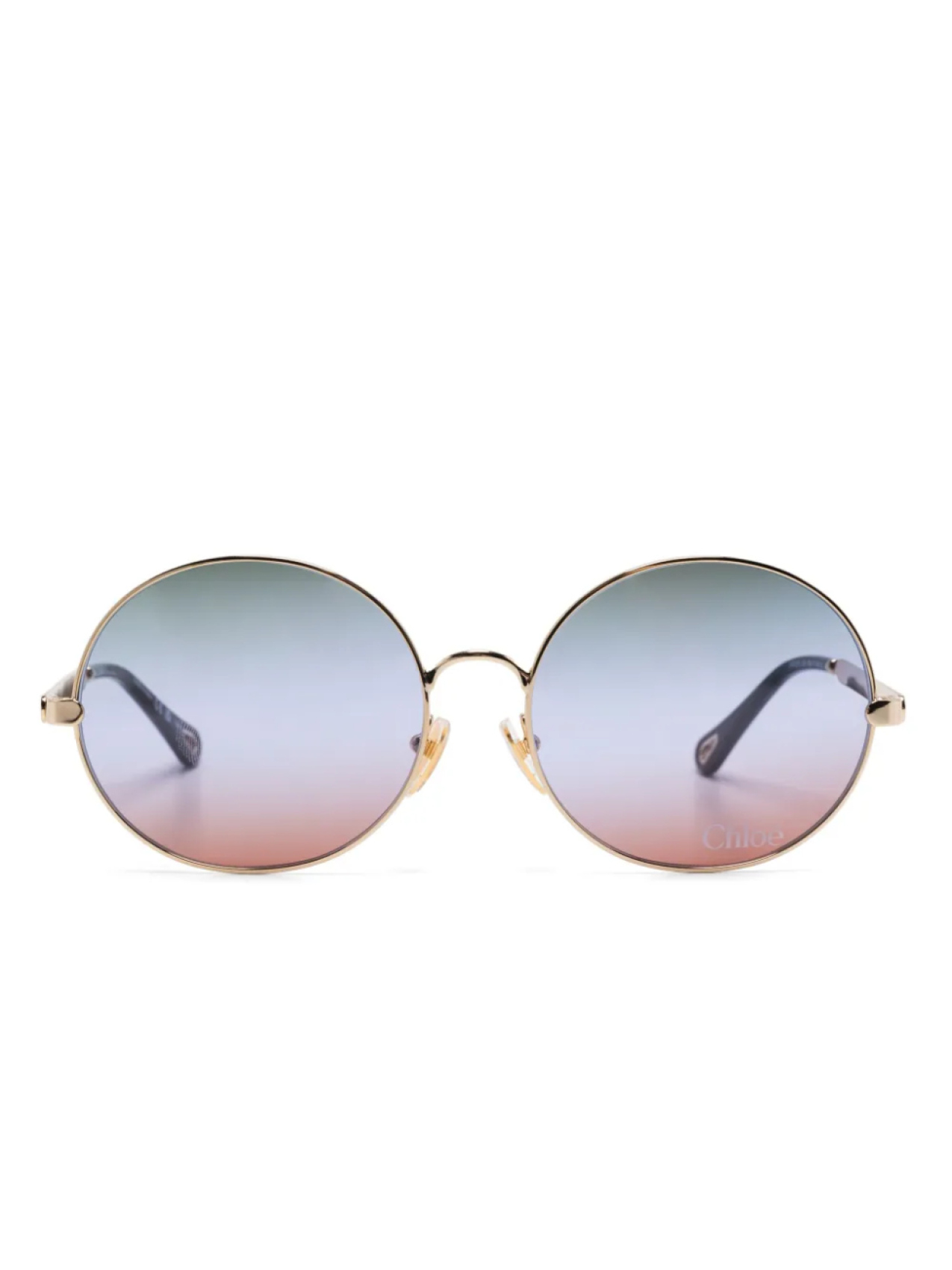 

Chloé Eyewear солнцезащитные очки в круглой оправе, золотой