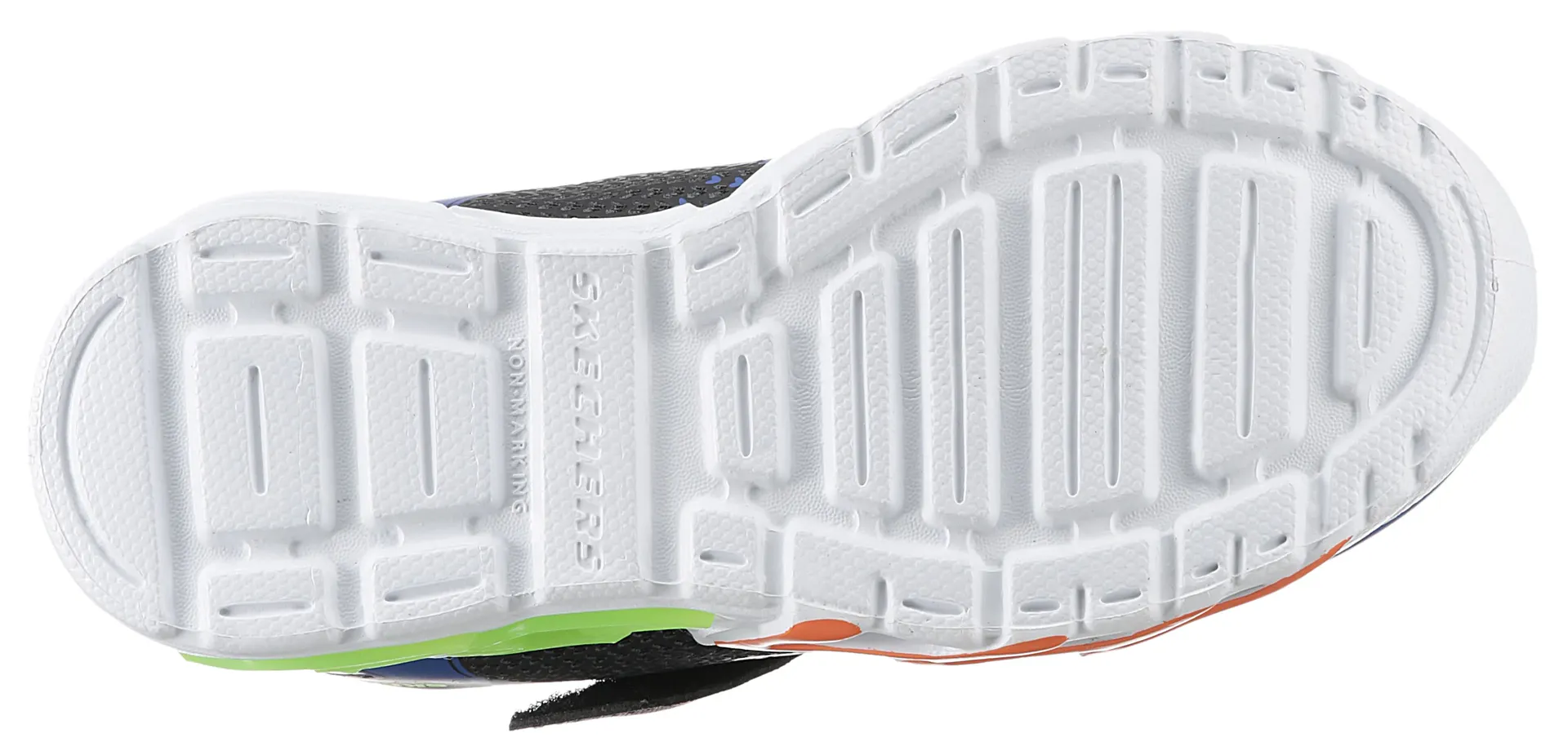Детские слипоны Skechers "FLEX-GLOW 3.0", кроссовки, туфли на липучке, туфли для детского сада с эффектной подошвой Skechers Kids, синий — фото 3