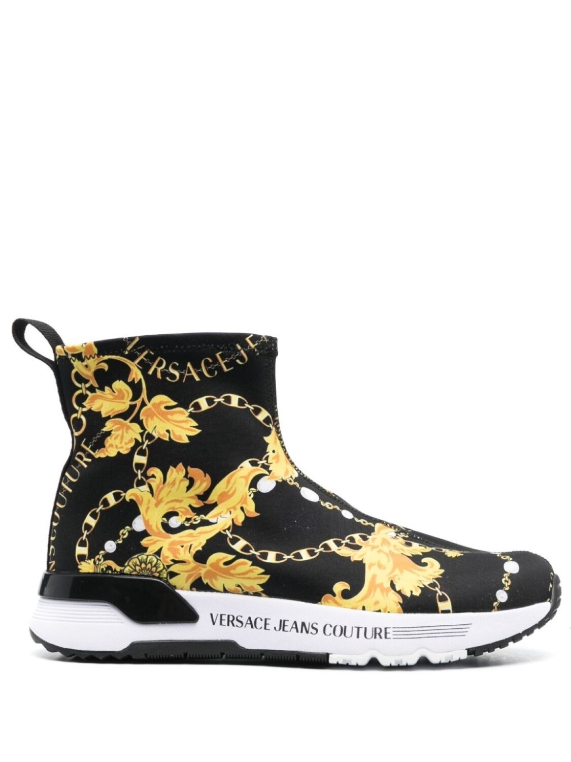 

Высокие кроссовки с логотипом Versace Jeans Couture, черный