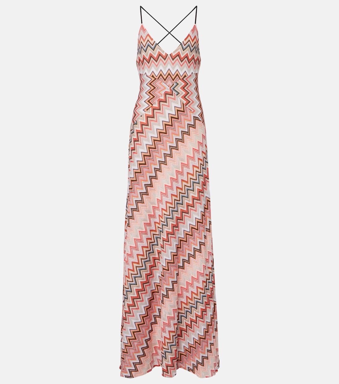 

Длинное платье Zig Zag из хлопковой смеси Missoni, Multiclr Yellow Pink White