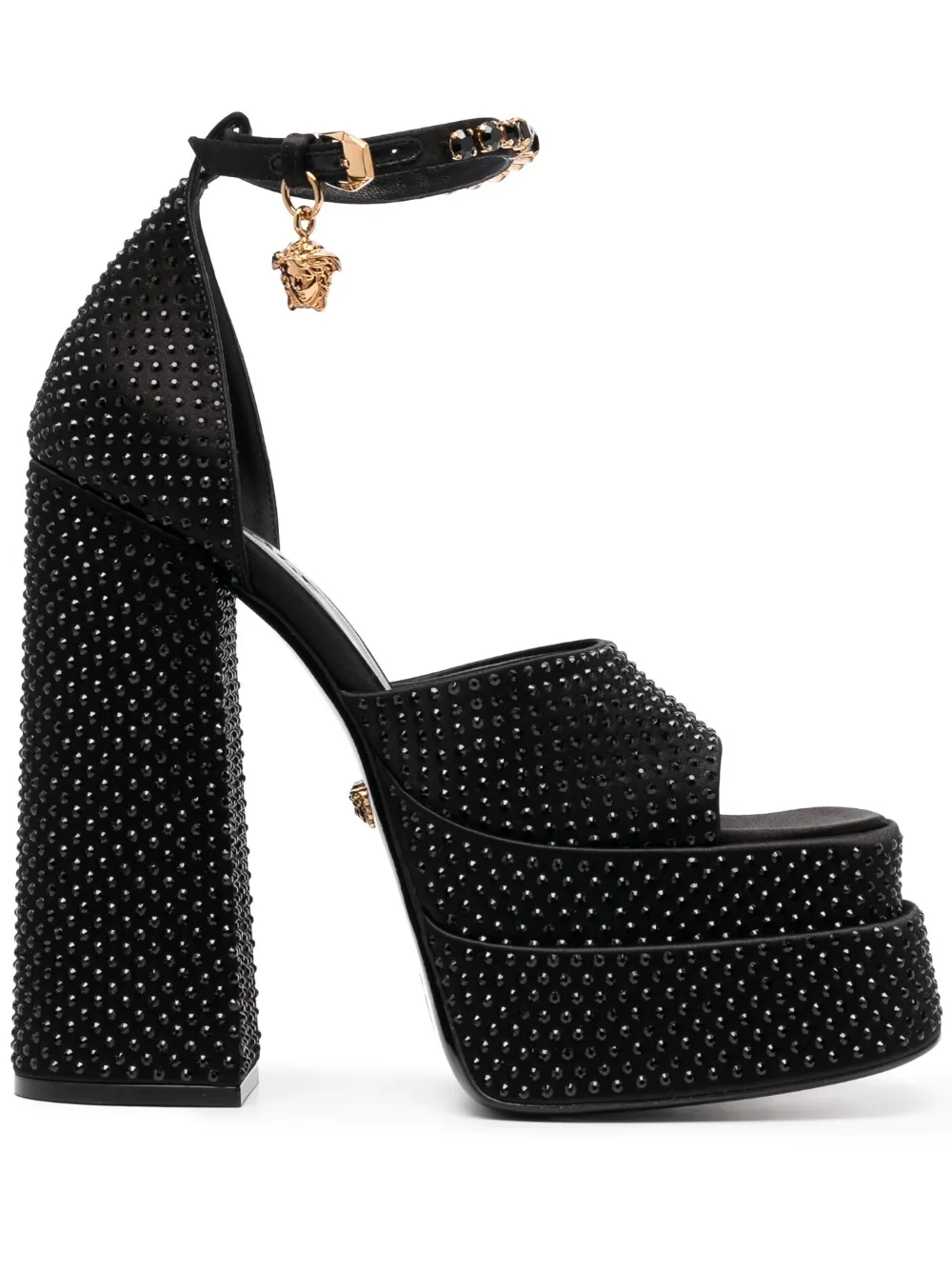 Босоножки Medusa Aeternitas на платформе Versace, черный