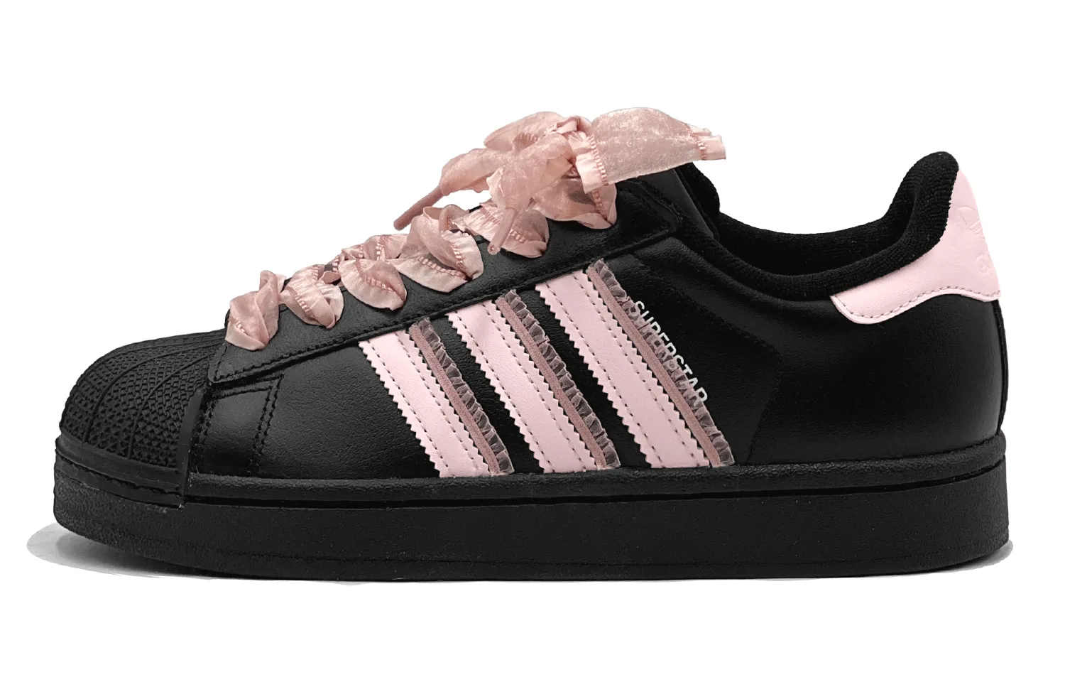 Adidas Originals Superstar 2 Low top Skateboard Shoes Unisex Pink Black — фото 3