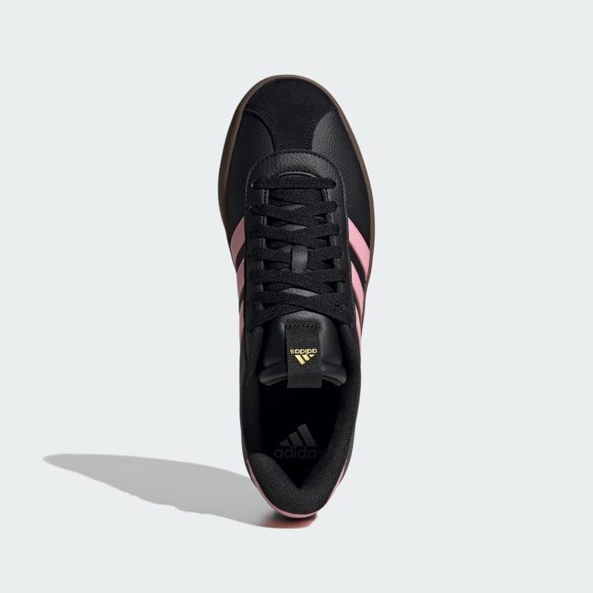 Мужские кроссовки для скейтбординга adidas Vl Court 3.0, черный/розовый/золотой — фото 3
