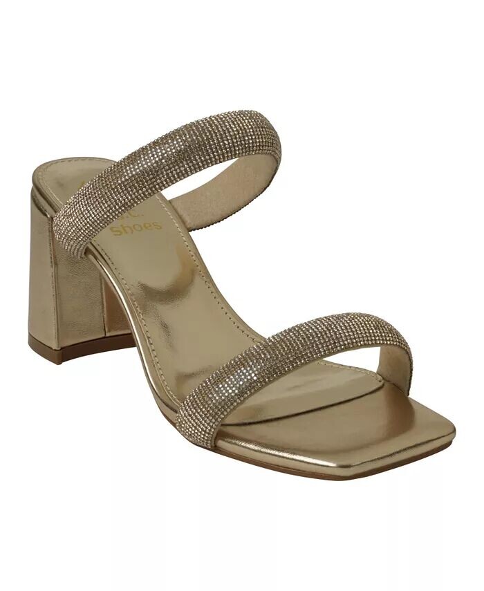

Женские босоножки Luella на каблуке с двумя ремешками и украшением GC Shoes, желтый