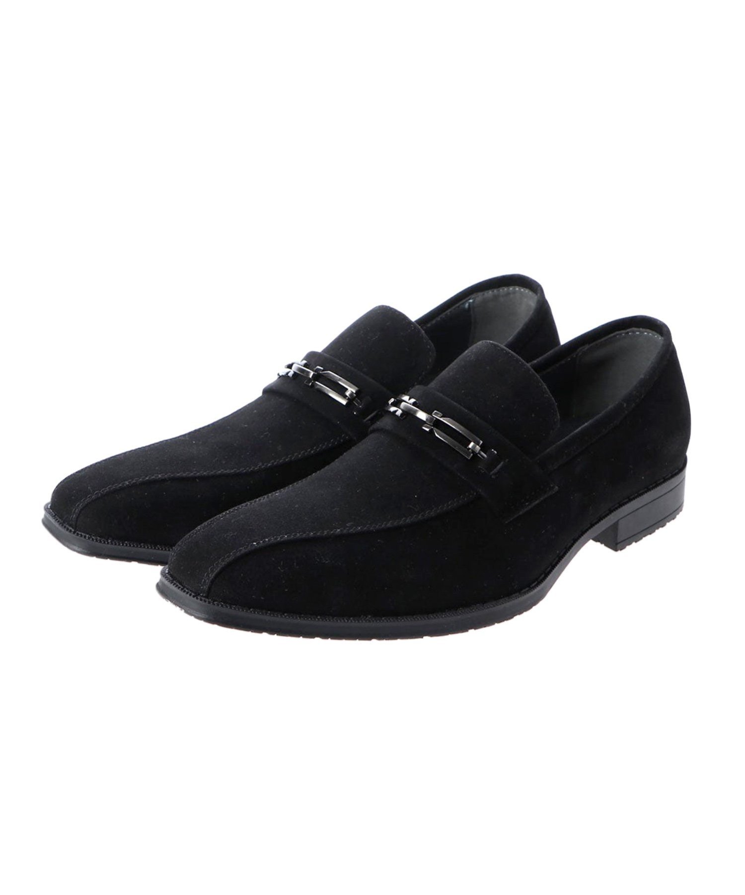Легкие, нескользящие лоферы для делового стиля в офисе 2716 Aaa+, Black suede